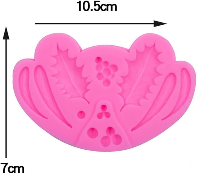 Leaf Silicone Mold Rose Flower Fondant Molds DIY Cake Decorating Tools Sugarcraft Candy Resin Clay Chocolate Gumpaste Moulds (4.2 x 2.8 x 0.24 inches)