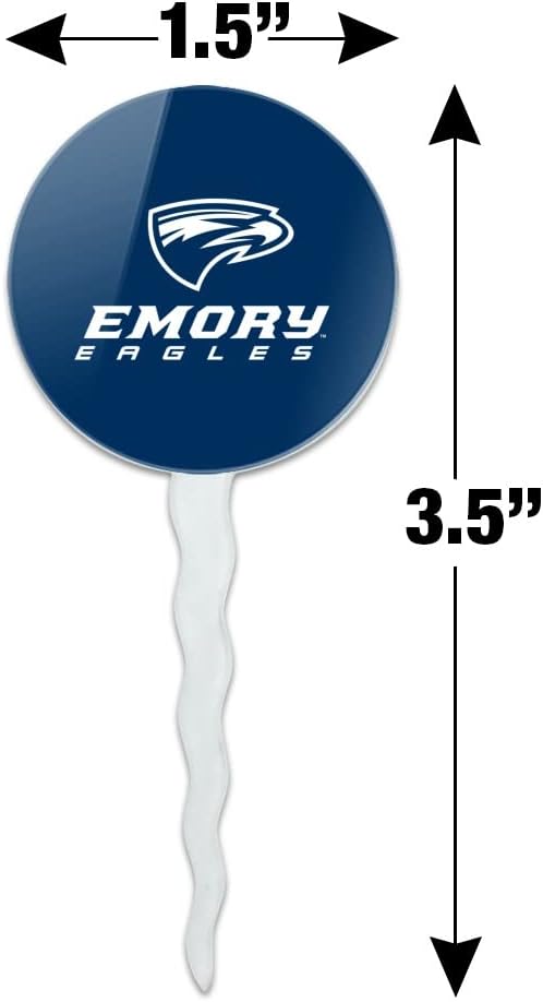 Emory University Primary Logo Cupcake Picks Toppers Decoration Set of 6