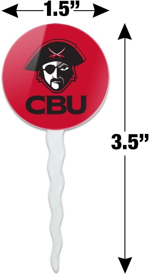 Christian Brothers University Primary Logo Cupcake Picks Toppers Decoration Set of 6