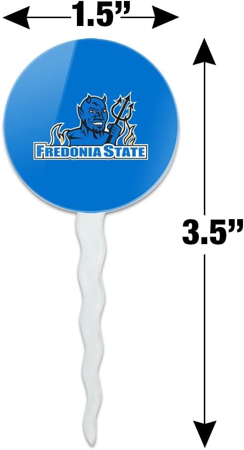 Fredonia State University Primary Logo Cupcake Picks Toppers Decoration Set of 6
