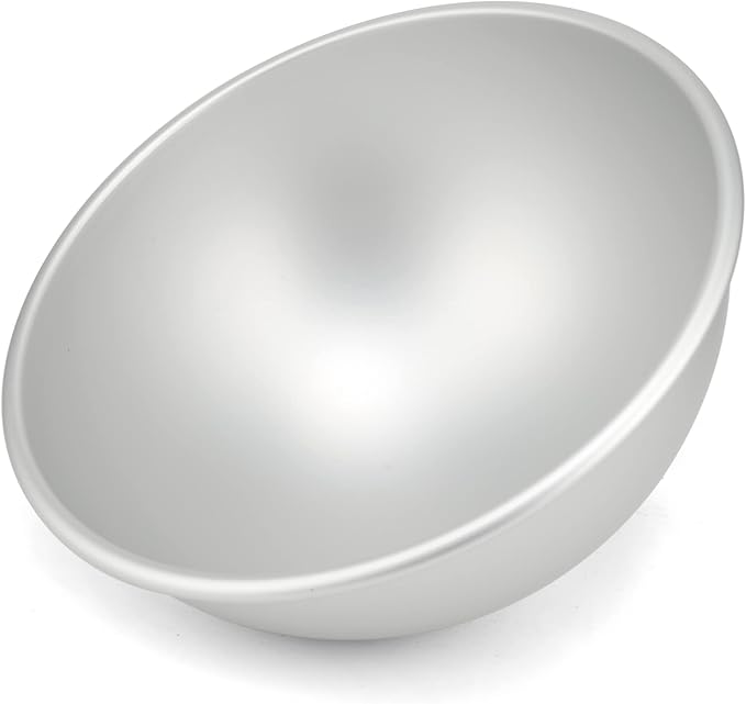 10 Inches Dome Cake Pan, Football Cake Pan, Hemisphere, DIY 3D Soccer Birthday Pan, Aluminum Cake Mold Nonstick Baking Tool (10 inch)
