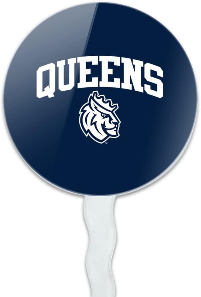 Queens University of Charlotte Primary Logo Cupcake Picks Toppers Decoration Set of 6