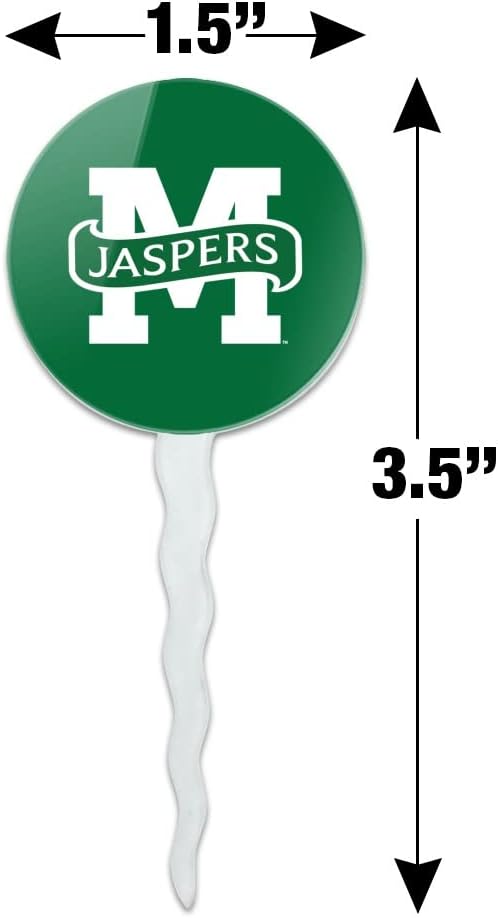 GRAPHICS & MORE Manhattan College Primary Logo Cupcake Picks Toppers Decoration Set of 6