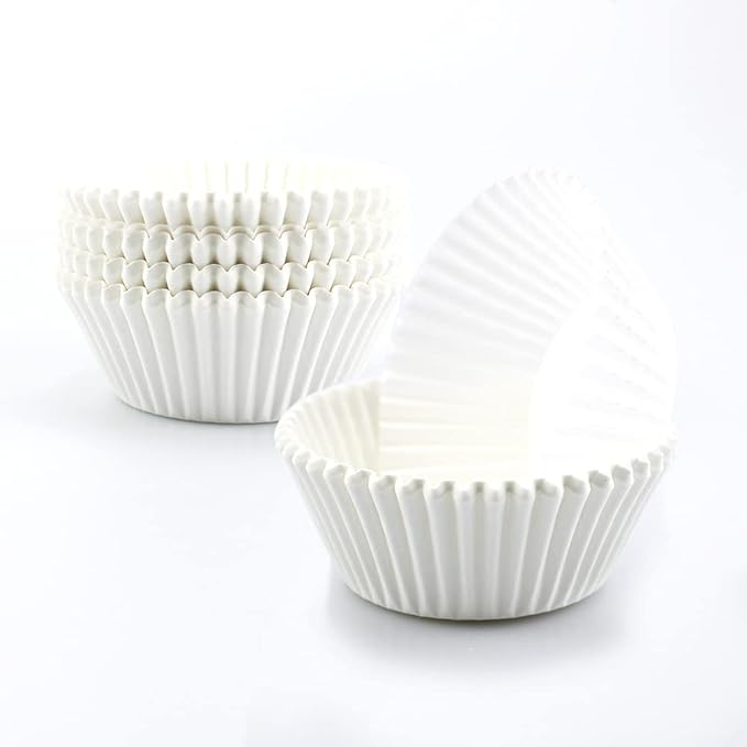 Cupcake Liners White,GOLF Standard Size White Cupcake Liners Wrappers Baking Cups ,Greaseproof Paper Muffin Liners for Desserts & Candies
