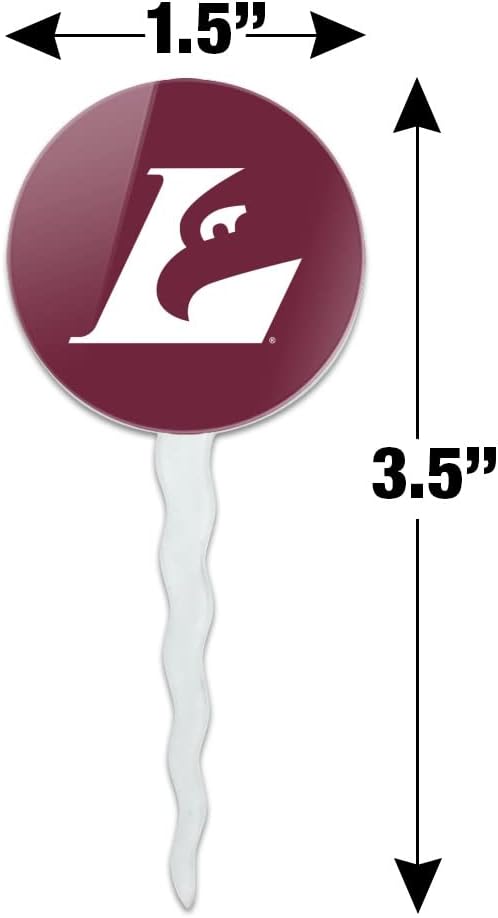 University of Wisconsin - La Crosse University Primary Logo Cupcake Picks Toppers Decoration Set of 6
