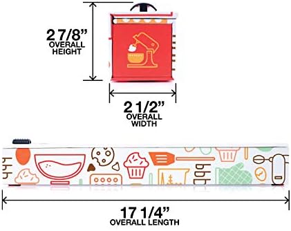 ChicWrap Baker's Tools Parchment Paper Dispenser - Includes 15"x 33' (42 Sq.Ft) Roll Unbleached Baking, Cooking & Culinary Paper - Reusable Dispenser w/Slide Cutter - Kosher Certified