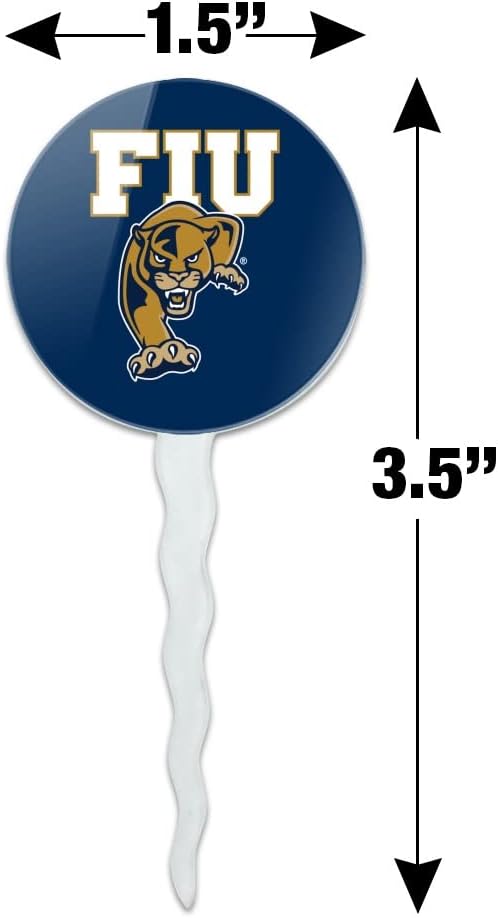 Florida International University Primary Logo Cupcake Picks Toppers Decoration Set of 6