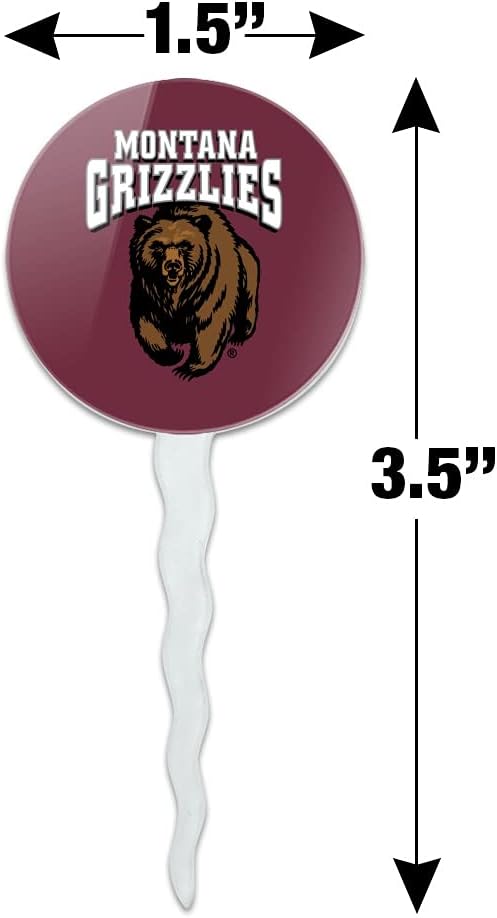 University of Montana Primary Logo Cupcake Picks Toppers Decoration Set of 6