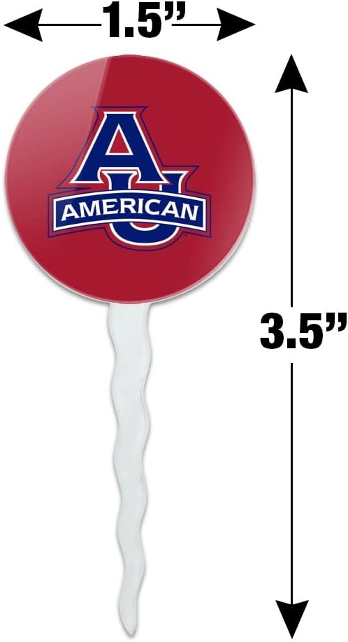 American University Primary Logo Cupcake Picks Toppers Decoration Set of 6