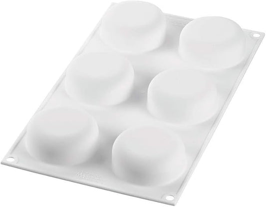 Silikomart"Universo 90" Silicone Mold with 6 Cavities, Each 2.63 Inch Diameter x 1.06 Inch High