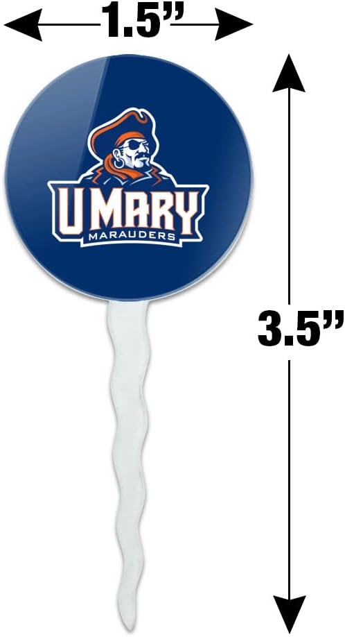 University of Mary Primary Logo Cupcake Picks Toppers Decoration Set of 6