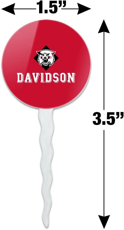 Davidson College Primary Logo Cupcake Picks Toppers Decoration Set of 6