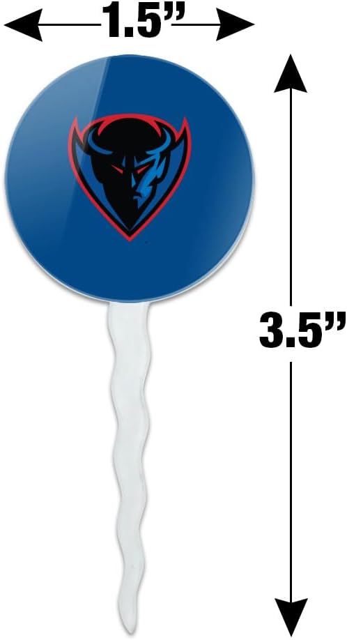 DePaul Primary Logo Cupcake Picks Toppers Decoration Set of 6