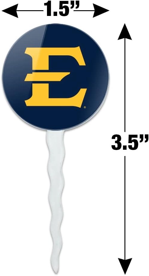 ETSU Primary Logo Cupcake Picks Toppers Decoration Set of 6