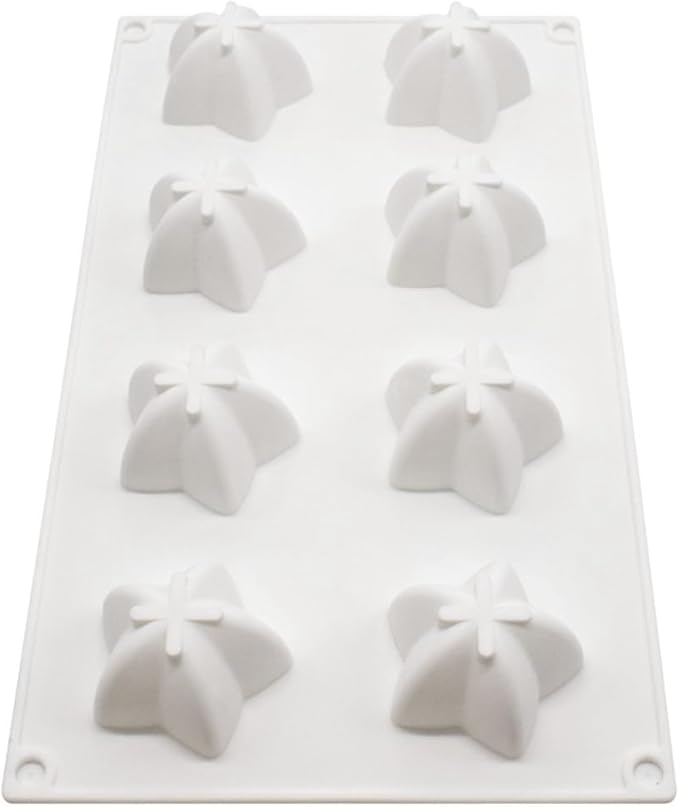 mostsom Star Shape Silicone Molds Silicon Carambola Baking Mould for Making Candy, Chocolate,Cake,Jelly (Star C_11.84X6.84X1.08 inch)