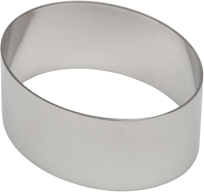 Ateco Oval Stainless Steel Form, 4 by 1.38-Inches High