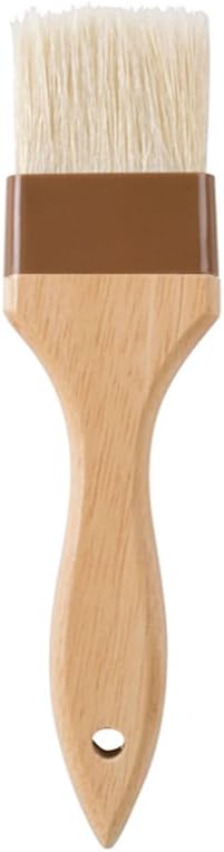 Betolla 1 1/2-Inch Pastry Brush – Natural Boar Bristle Basting & Marinade Brush with Lacquered Hardwood Handle for Cooking, BBQ, and Baking