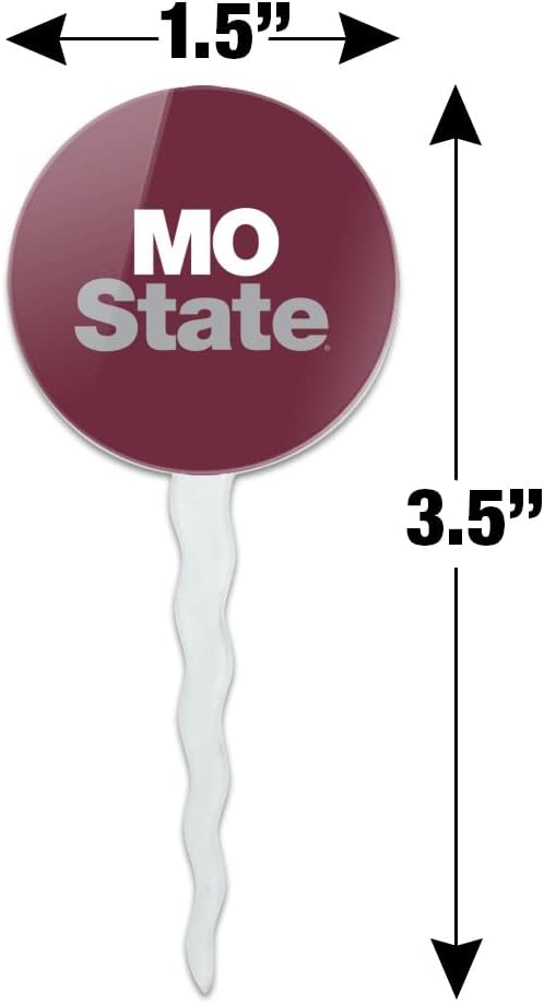 Missouri State University Primary Logo Cupcake Picks Toppers Decoration Set of 6