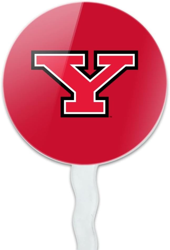 GRAPHICS & MORE Youngstown State Primary Logo Cupcake Picks Toppers Decoration Set of 6