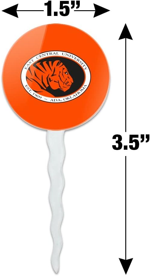 East Central University Primary Logo Cupcake Picks Toppers Decoration Set of 6