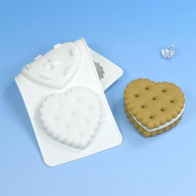 mostsom Silicone Mold Mousse Molds Love Heart Shaped Cookie Mousse Cake Silicone Molds Soap Mold DIY Chocolate Dessert Mold Pudding Jelly Kitchen Baking Tools (D_ Love Heart)