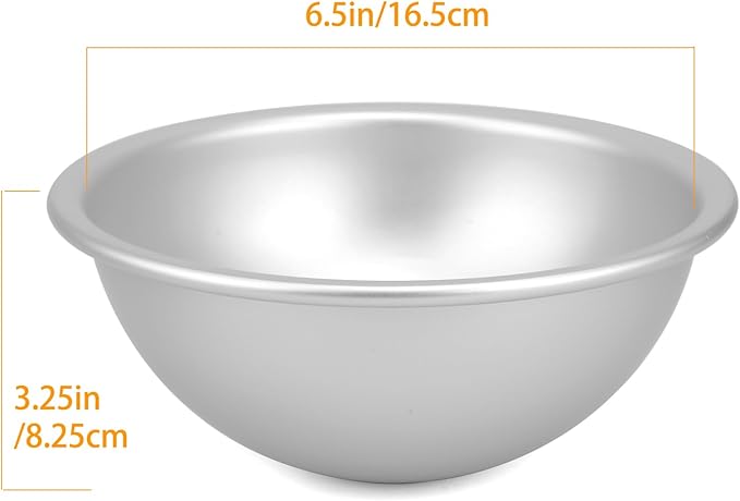 6 Inch Dome Cake Pan, DIY 3D Half Football Soccer Shaped Hemisphere Cake Mold, Aluminum Alloy Cake Molds Nonstick Baking Tools