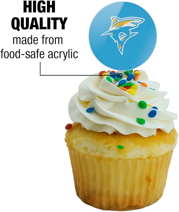 Long Island University Primary Logo Cupcake Picks Toppers Decoration Set of 6