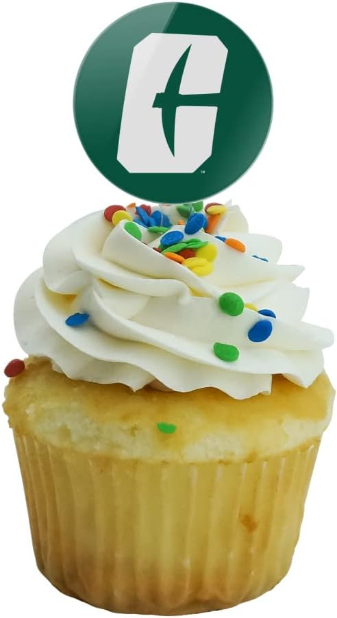 UNC Charlotte Primary Logo Cupcake Picks Toppers Decoration Set of 6