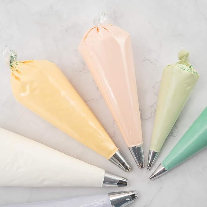 Restaurantware Pastry Tek 18 Inch Piping Bags 100 For Icing Pastry Bags - Disposable Food Grade Clear Plastic Decorating Bags Non Slip For Frosting Cupcakes Cakes And Pies