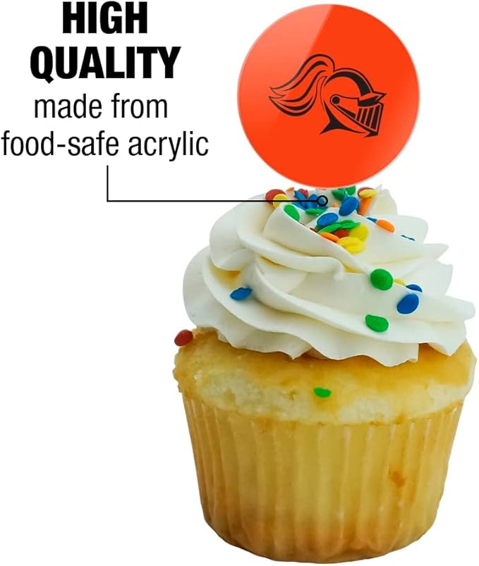 Wartburg College Primary Logo Cupcake Picks Toppers Decoration Set of 6