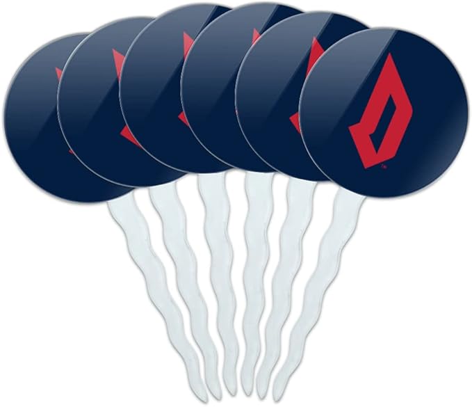 Duquesne University Primary Logo Cupcake Picks Toppers Decoration Set of 6
