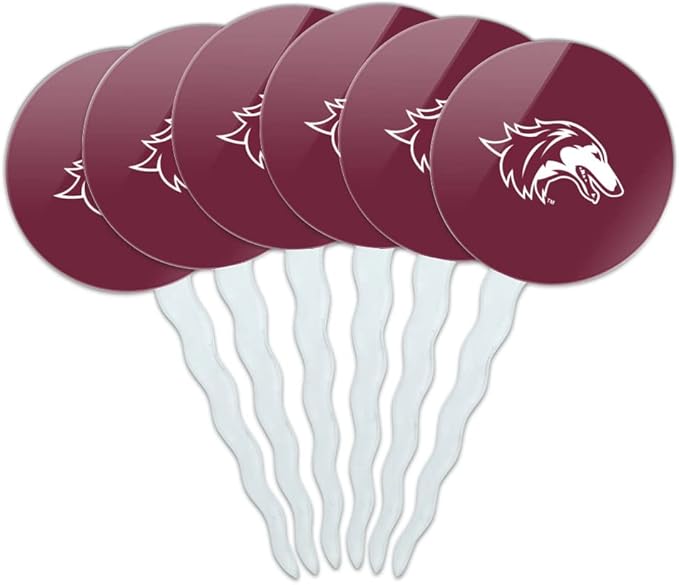 SIU Primary Logo Cupcake Picks Toppers Decoration Set of 6