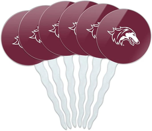 SIU Primary Logo Cupcake Picks Toppers Decoration Set of 6