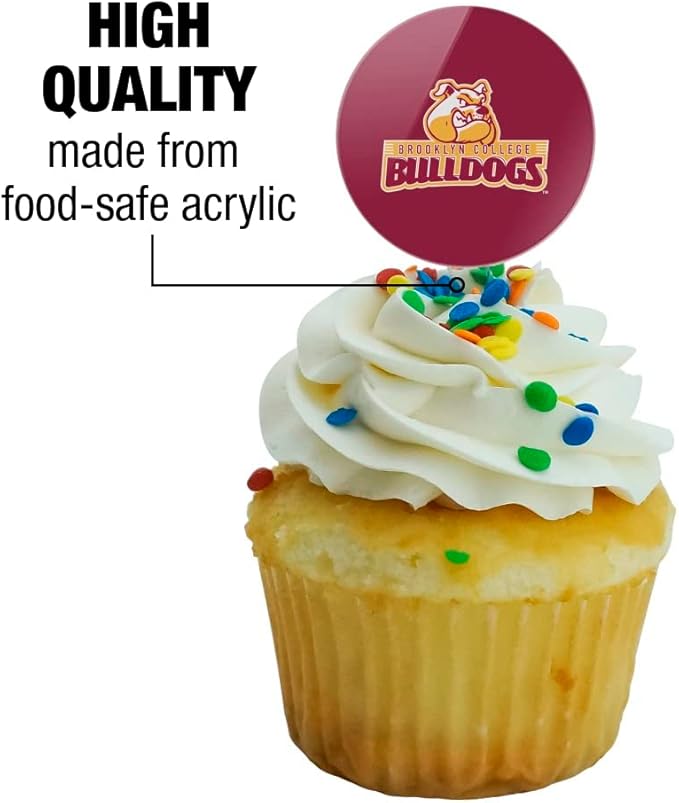 Brooklyn College Primary Logo Cupcake Picks Toppers Decoration Set of 6