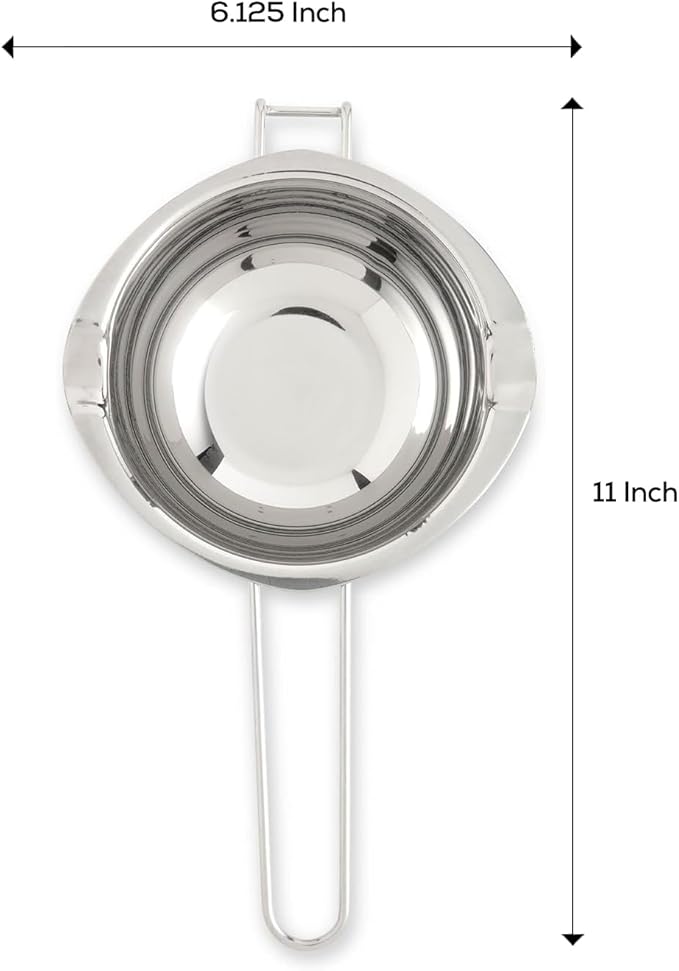 Mrs. Anderson’s Baking Chocolate Melting Pot with Pour Spouts, Heavyweight Stainless Steel, 2.5-Cup Capacity