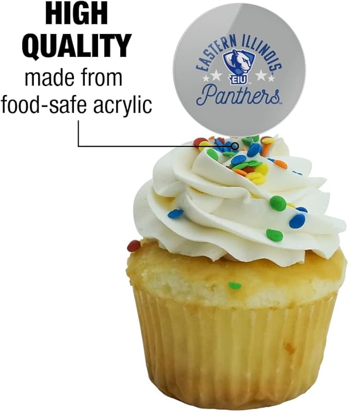 Eastern Illinois University Panthers Cupcake Picks Toppers Decoration Set of 6