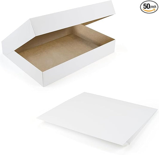 FC Meyer Bakery Boxes - Dozen Donut Box, Easy Pop-Up Design, Hold One Dozen Decorated Donuts, Muffins Or Pastries, Ideal for Sandwich Catering, Made In USA, Size 16 x 12 x 2.5 (Pack of 50)