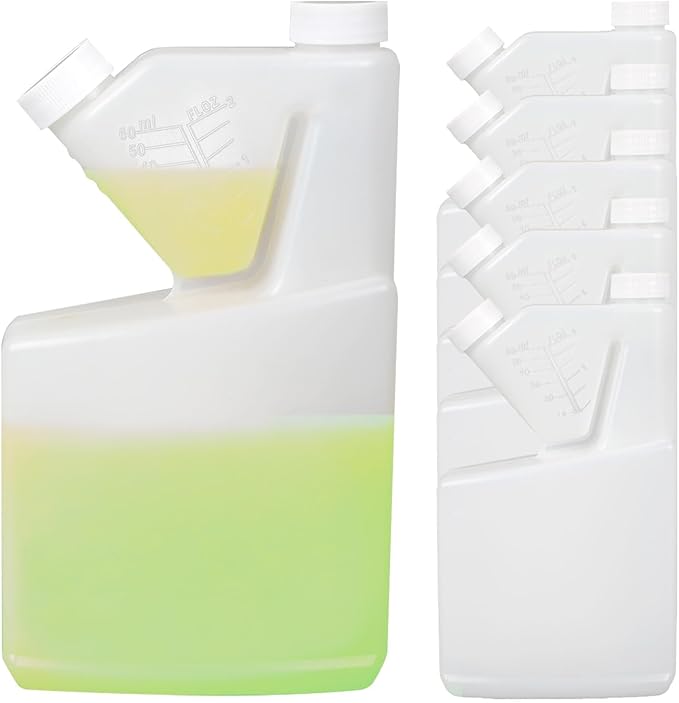 6 Pcs 17oz Measure Container Tip and Pour Measuring Containers Plastic Bottle up to 2oz Capacity