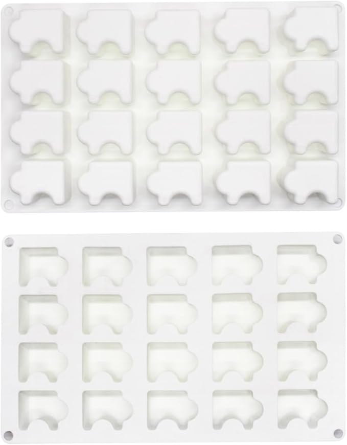 mostsom 3D Puzzle Shape Silicone Mold for DIY Baking Pudding Mousse Chocolate Eco-Friendly Cake Mold Kitchen Accessories Tools (E_ Puzzle)