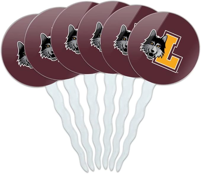 Loyola University Chicago Primary Logo Cupcake Picks Toppers Decoration Set of 6