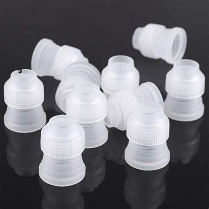 24 Pack Cake Decorating Couplers & Nozzles – Plastic Icing Piping Tips Set for Pastry, Flower Designs, and Baking Tools