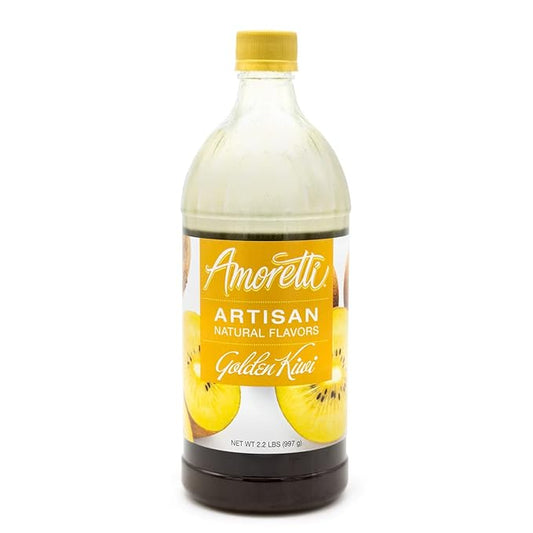 Amoretti - Natural Golden Kiwi Artisan Flavor Paste, 2.2 lbs, Perfect For Ice Cream, Beverages, Cakes, and more, Preservative Free, Vegan, Gluten Free, No Artificial Sweeteners, Highly Concentrated