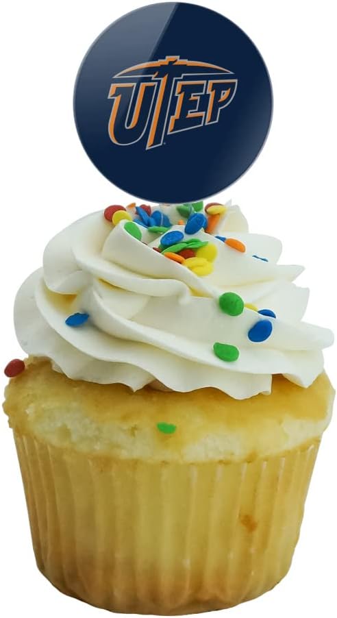 University of Texas at El Paso Primary Logo Cupcake Picks Toppers Decoration Set of 6
