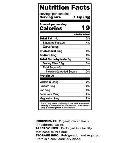 Terrasoul Superfoods Raw Organic Cacao Paste/Liquor, 2 Pounds