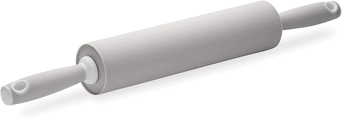 husMait Silicone Rolling Pin - Premium Kitchen Baking Pin for Rolling and Baking - Great for Making Dough, Bread and Pizza