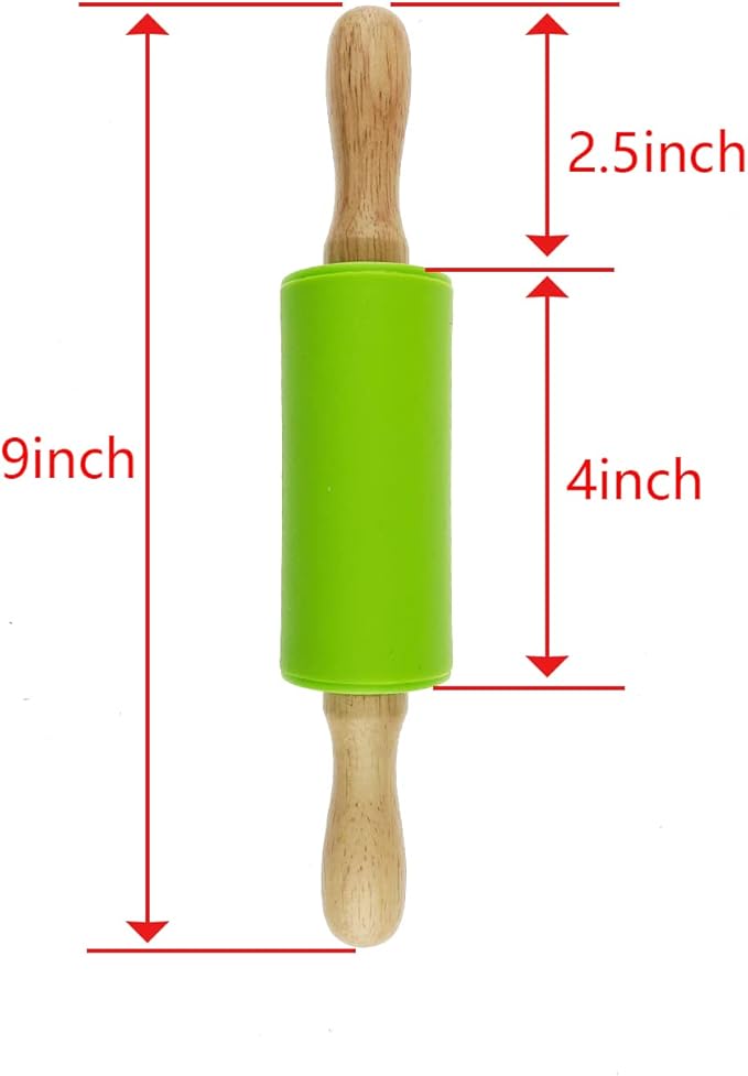 16 Pack Small Rolling Pin for Kids, Kids Rolling Pin for Home Kitchen (9 Inch)