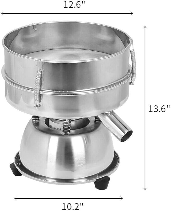 110V Stainless Steel 300mm/40 Mesh Electric Vibrating Sieve Machine Sifters for Powder Particles