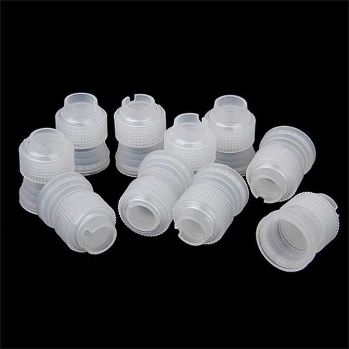 24 Pack Cake Decorating Couplers & Nozzles – Plastic Icing Piping Tips Set for Pastry, Flower Designs, and Baking Tools