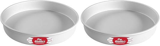 Fat Daddio's Anodized Aluminum Round Cake Pan, 12 x 2 Inch (Pack of 2)