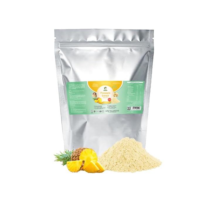 Pineapple Extract Powder 20:1, Rich in Bromelain for Digestion, Immune & Joint Support, Natural Tropical Flavor for Smoothies, Baking, No Sugar Added, Vegan, Gluten-Free & Non GMO (1000g)